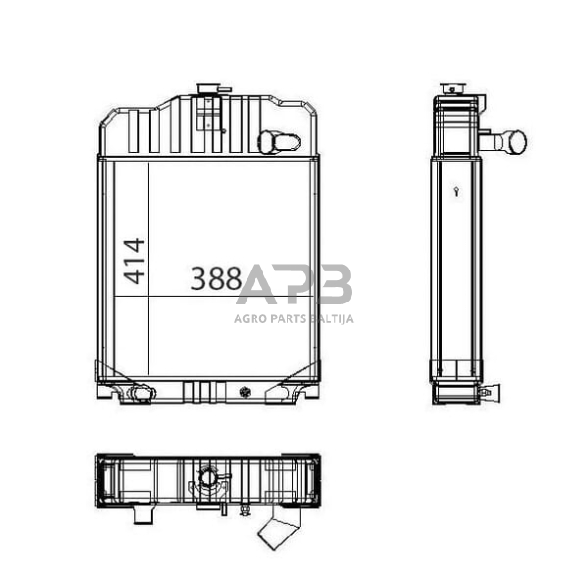 Traktoriaus radiatorius 133153001N 4