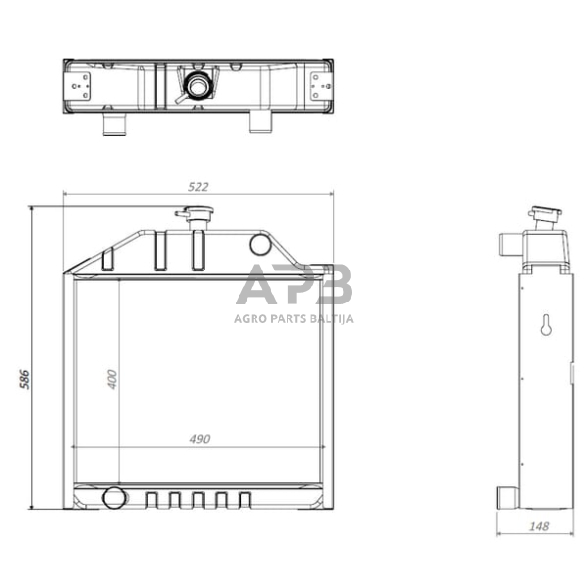 Traktoriaus radiatorius ACV0286400N 1