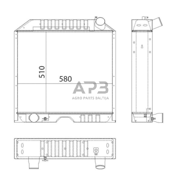 Traktoriaus radiatorius V34645010N 1