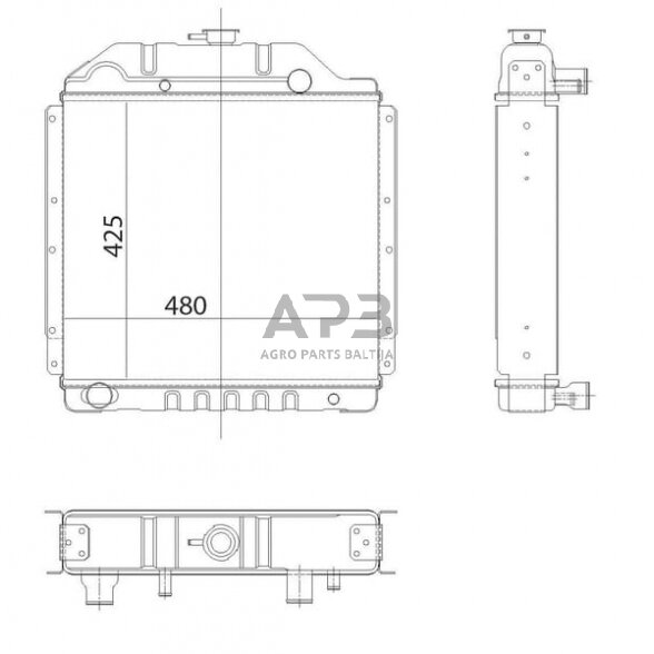 Traktoriaus radiatorius VA205546N 1