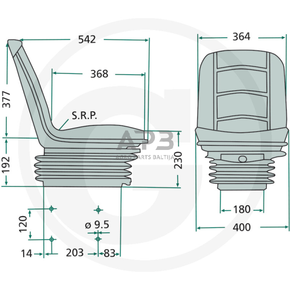 Traktoriaus sėdynė 24000034SKS 1