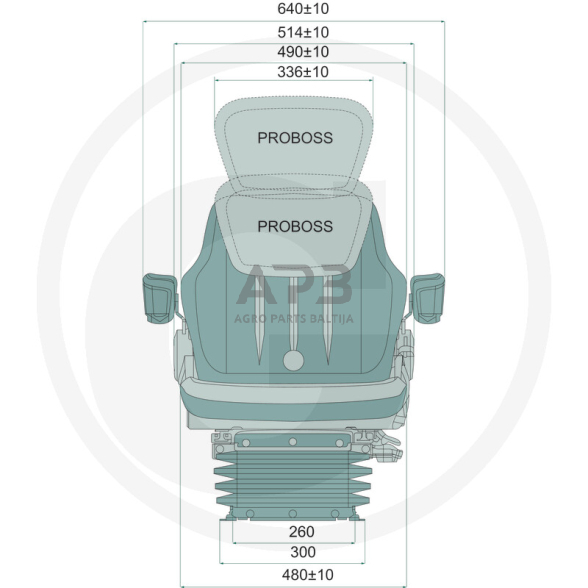 Traktoriaus sėdynė PROBOSS AS2480 7