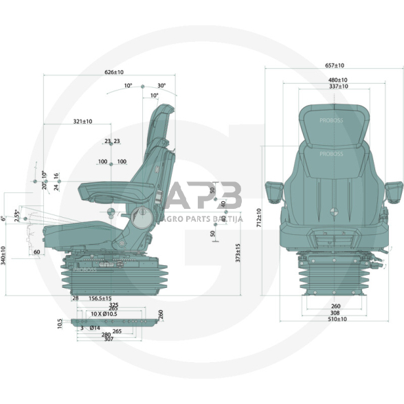 Traktoriaus sėdynė PROBOSS AS3510 1