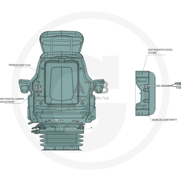 Traktoriaus sėdynė PROBOSS AS3510 2