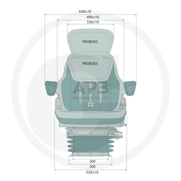 Traktoriaus sėdynė PROBOSS AS3520 12