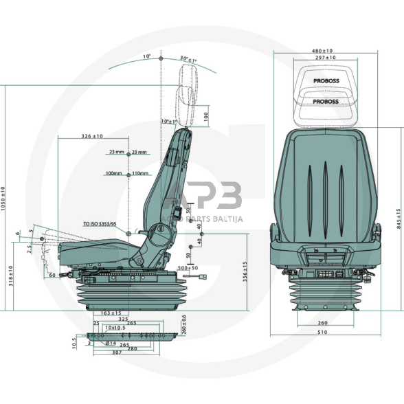 Traktoriaus sėdynė PROBOSS BS1510 1