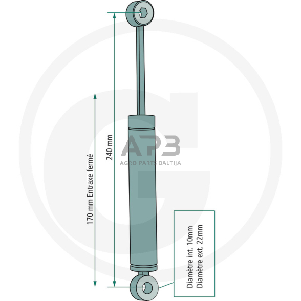 Traktoriaus sėdynės amortizatorius 24000011 1