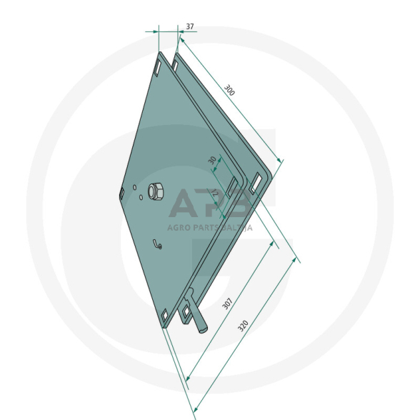Traktoriaus sėdynės plokštė rotacinė 240ACC017B 1