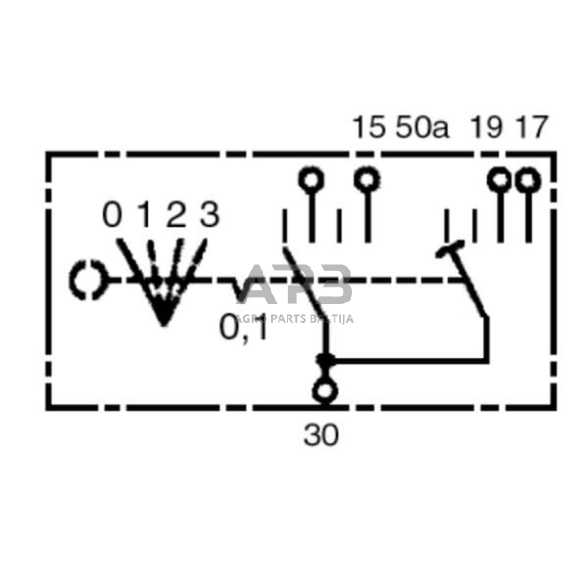 Traktoriaus užvedimo spynelė Bosch 0-1-2-3, 0342315001 1