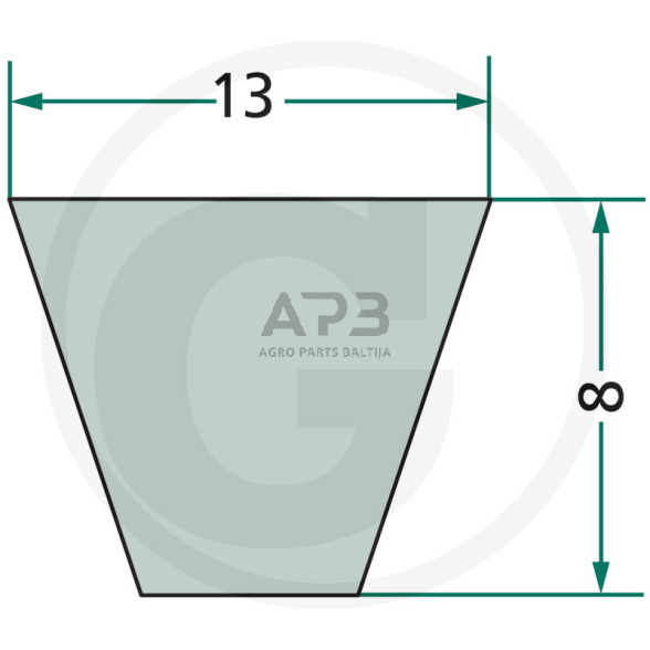 Trapecinis diržas A108 13x2743mm Li, 13x2793mm La 1