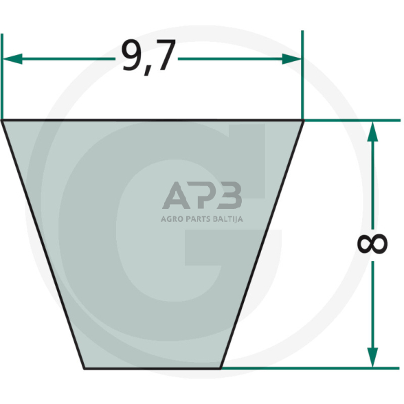 Trapecinis diržas SPZ 9,7x1012mm Li, 9,7x1050mm La 1