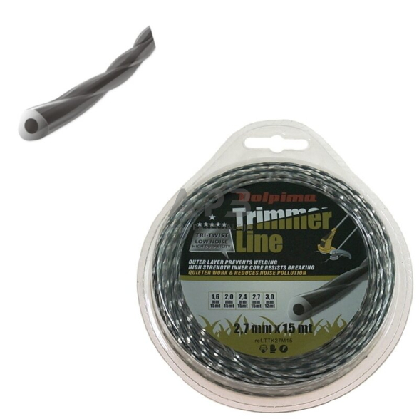 Trimerio valas TRI-TWIST 15 metrų 2.70 mm