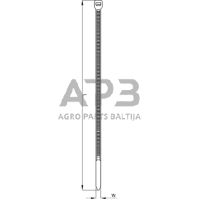 Tvirtinimo dirželis 2.5x160mm, 100 vnt. TRB25160BLA