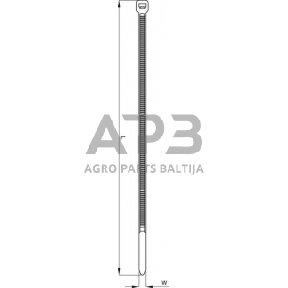 Tvirtinimo dirželis 2.5x200mm, 100 vnt. TRBUV25200BLA