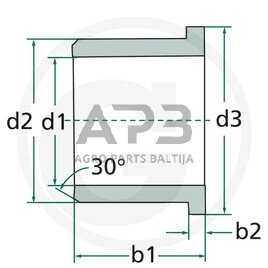 Universali įvorė flanšinė GFM-2528-21 1