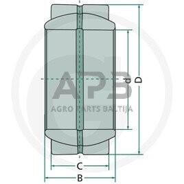 Universalus sferinis slydimo guolis GE 20 ES 2RS 1