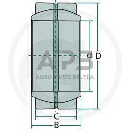 Universalus sferinis slydimo guolis GE 40 ES 2RS 1