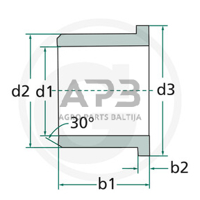 Universali įvorė flanšinė GFM-3034-37