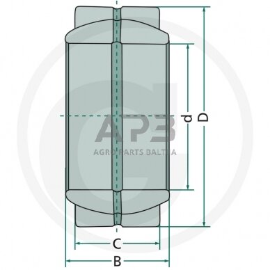 Universalus sferinis slydimo guolis GE 35 ES 2