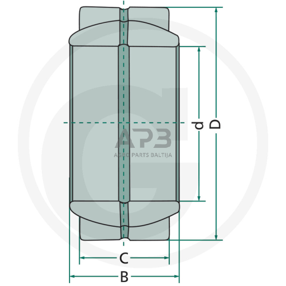 Universalus sferinis slydimo guolis GE 25 ES 2