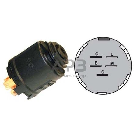 Uždegimo spynelė AL-KO 3 pozicijų 5 kontaktų 327355, 327355MA, 525315, 1713845, 1718306