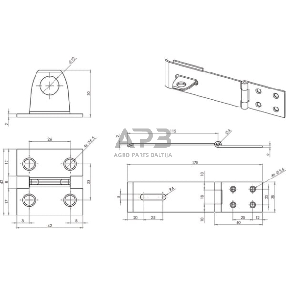 Užraktas 4" TO4316A 1