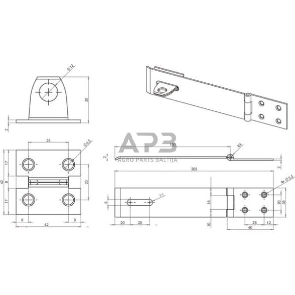 Užraktas 6" TO4316B 1