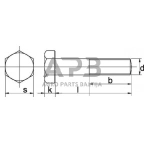 Varžtas DIN931, M12x160, 8.8, 93112160