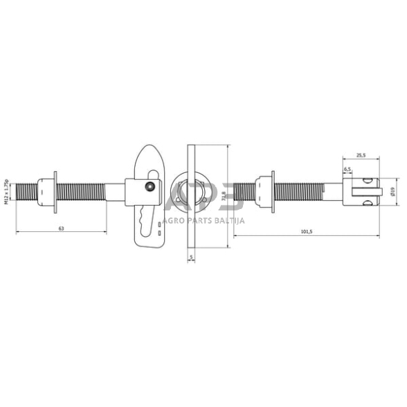 Varžtas M12x76 M53565 2