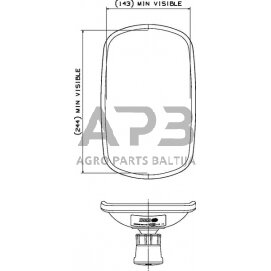 Veidrodėlis 263x160mm Britax 7182320A 2