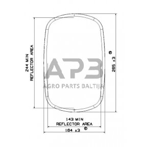 Veidrodėlis 270x172mm Britax 7180021A