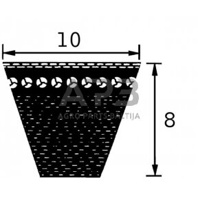 Ventiliatoriaus dirželis 1000mm Optibelt AVX101000