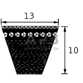 Ventiliatoriaus dirželis 750mm Optibelt AVX13750