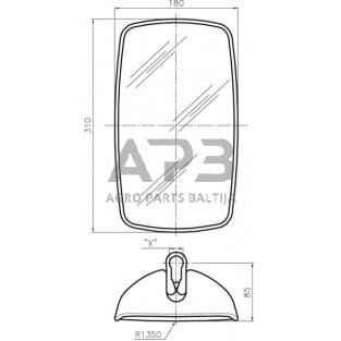 Veidrodėlis 310x180mm SMAT NORD CA5755025 2