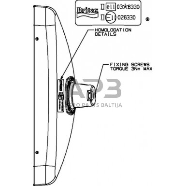 Veidrodėlis 415x225mm Britax 7106000A 4