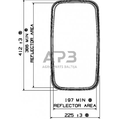 Veidrodėlis 415x225mm Britax 7106000A 3