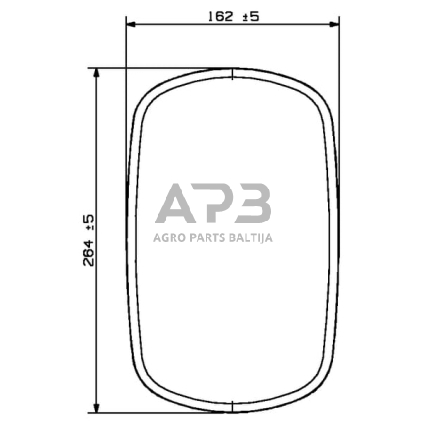 Veidrodėlis 252x151mm 1200R Britax 7182301A 2