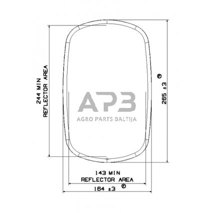 Veidrodėlis 270x172mm Britax 7180021A 1