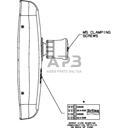 Veidrodėlis 265x155mm 450R Britax 7112020B 4