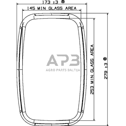 Veidrodėlis 265x155mm 450R Britax 7112020B 3