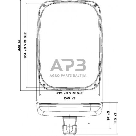 Veidrodėlis 330x240mm Britax 7133001AM 3