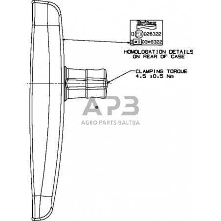 Veidrodėlis 330x240mm Britax 7133001AM 2