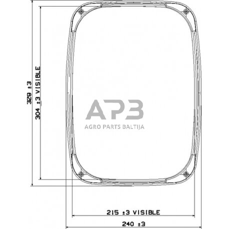 Veidrodėlis 330x240mm Britax 7133600AM 3