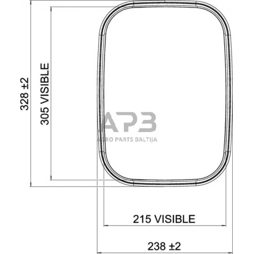 Veidrodėlis 330x240mm Britax 7130004AM 3