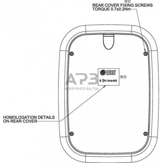 Veidrodėlis 330x240mm Britax 7130004AM 5