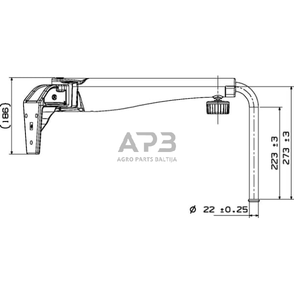 Veidrodėlio laikiklis Rh Britax 7260002A 3