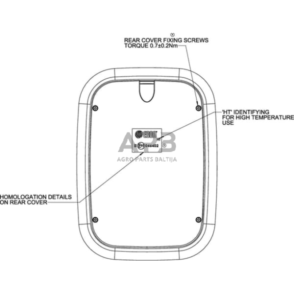 Veidrodėlis 330x240mm Britax 7130014AM 5