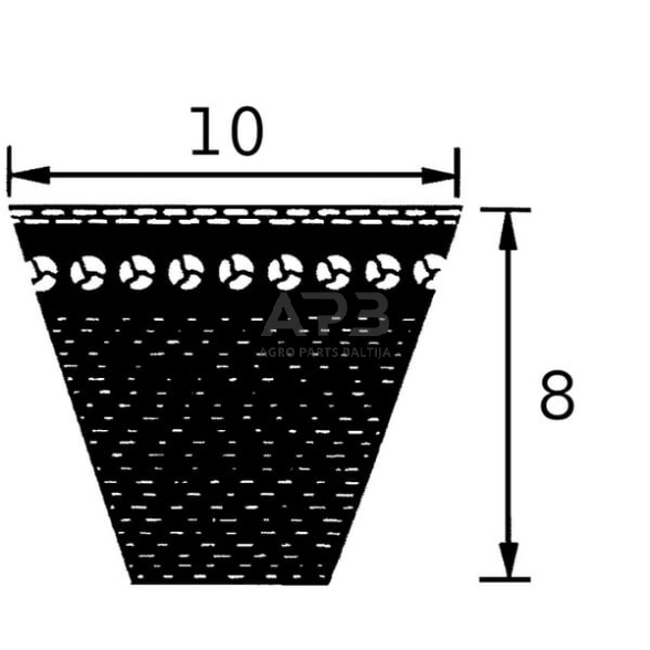 Ventiliatoriaus dirželis 1000mm Optibelt AVX101000 1