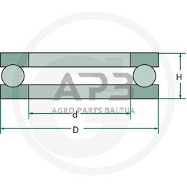 Vienaeilis atraminis rutulinis guolis FAG 51100 1