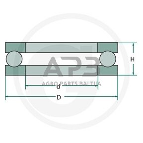 Vienaeilis atraminis rutulinis guolis FAG 51208